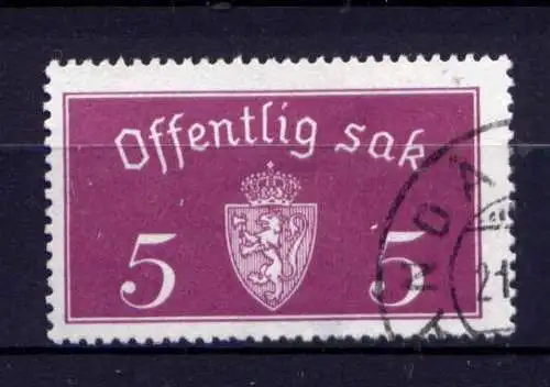 Norwegen Dienst Nr.10 I         O  used            (1388)