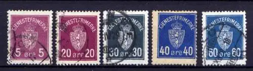 (1385) Norwegen Dienst ex.Nr.1/7         O  gestempelt