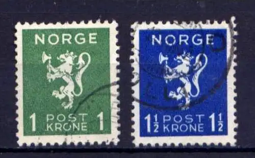 (1346) Norwegen Nr.207 + 208        O  gestempelt