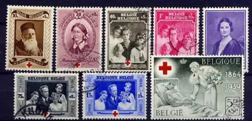 Belgien Nr.497/504         O  used + *  unused           (1771)