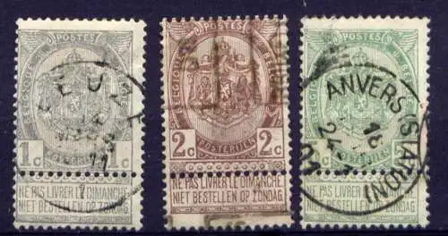 (1726) Belgien Nr.78/80          O  gestempelt