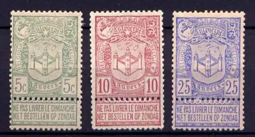 Belgien Nr.61/3          *  unused           (1720)