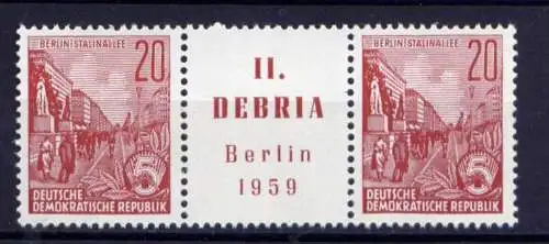 DDR Nr.580 Zf ,WZD 22                         **  MNH       (25844) ( Jahr 1959 )