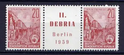 DDR Nr.580 Zf ,WZD 22                         **  MNH       (25843) ( Jahr 1959 )