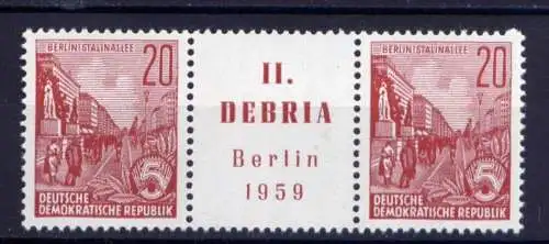 DDR Nr.580 Zf ,WZD 22                         **  MNH       (25842) ( Jahr 1959 )