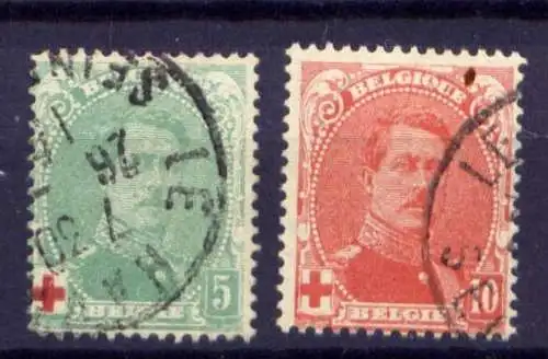 (1551) Belgien Nr.107 + 108           O  gestempelt