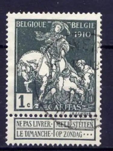 (1544) Belgien Nr.85 I           O  gestempelt