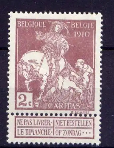(1543) Belgien Nr.86 I   *  ungebraucht