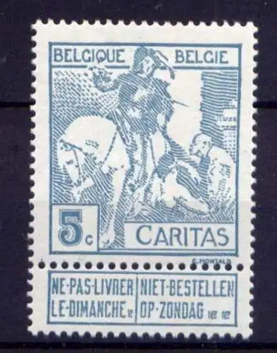 (1541) Belgien Nr.83 I   *  ungebraucht