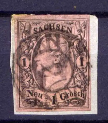 (105) Sachsen Nr.9 Briefstück                    O  gestempelt