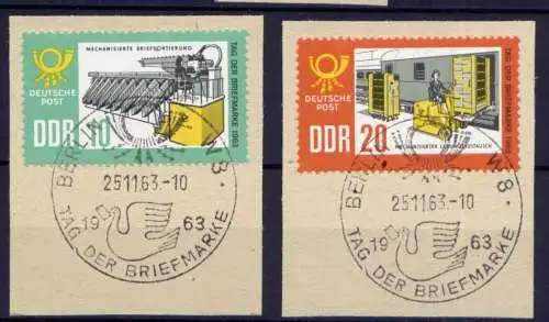 DDR Nr.998/9                      O  used       (25707) ( Jahr 1963 )