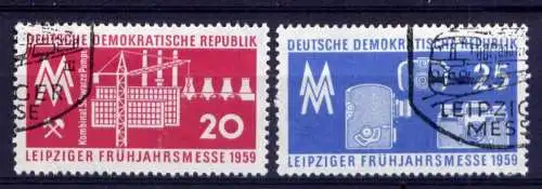 DDR Nr.678/9                     O  used       (25646) ( Jahr 1959 )