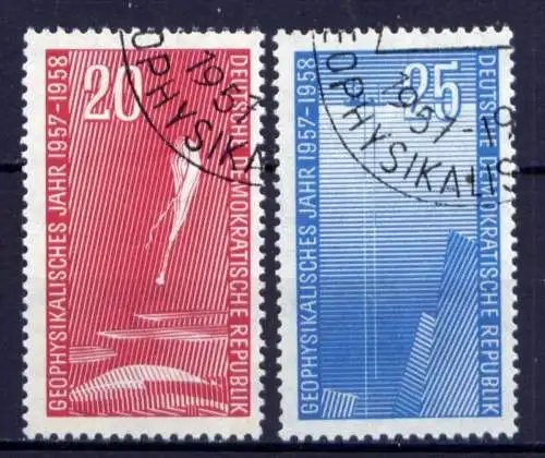 DDR Nr.616/7                      O  used       (25630) ( Jahr 1958 )