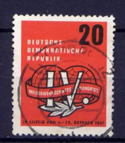 DDR Nr.595                      O  used       (25622) ( Jahr 1957 )