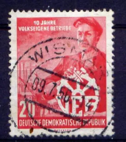 DDR Nr.527                      O  used       (25607) ( Jahr 1956 )