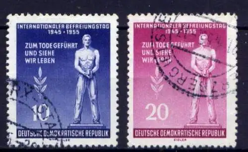 DDR Nr.459/60                      O  used       (25590) ( Jahr 1955 )