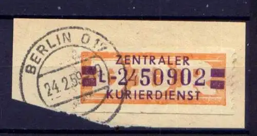 (25680) DDR Dienst Nr.23 L                         O  gestempelt Briefstück