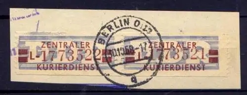 (25676) DDR Dienst Nr.20 L Paar                        O  gestempelt