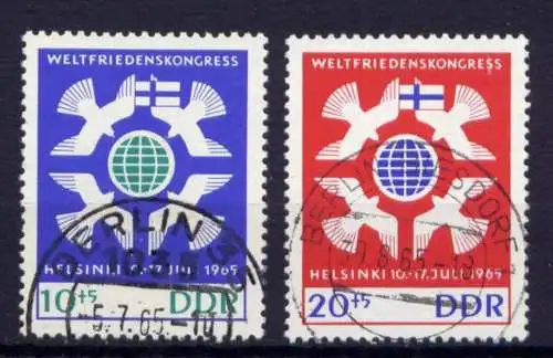 DDR Nr.1122/3                      O  used       (25657) ( Jahr 1965 )
