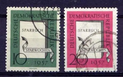 DDR Nr.598/9                      O  used       (25636) ( Jahr 1957 )