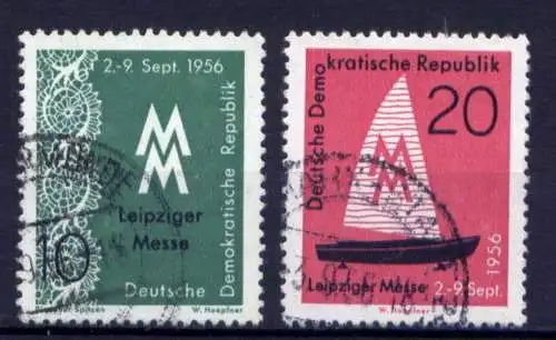 DDR Nr.536/7                      O  used       (25631) ( Jahr 1956 )
