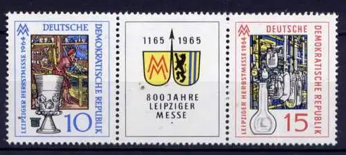 DDR Nr.1052/3 Streifen                  **  MNH       (25353)   ( Jahr: 1964 )