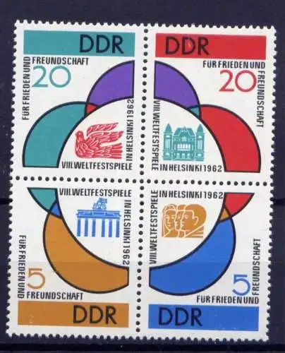 (25241) DDR Nr.901/4 Viererblock          **  postfrisch