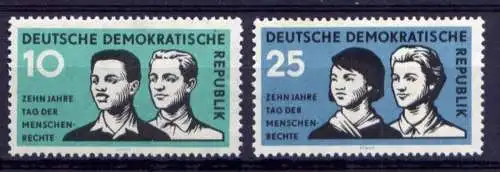 DDR Nr.669/70           **  MNH       (25038)   ( Jahr: 1958 )