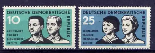 DDR Nr.669/70           **  MNH       (25036)   ( Jahr: 1958 )