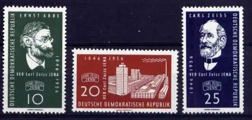 DDR Nr.545/7                  **  MNH       (24932)   ( Jahr: 1956 )