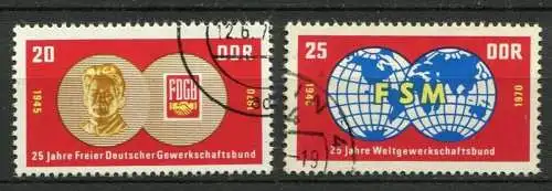DDR Nr.1577/8                      O  used       (24830) ( Jahr 1970 )