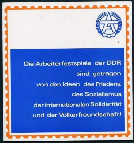 DDR Gedenkblatt 11.Arbeiterfestspiele im Bezirk Karl-Marx-Stadt 1969 diverse Ausgaben diverse Sonderstempel  (24824)