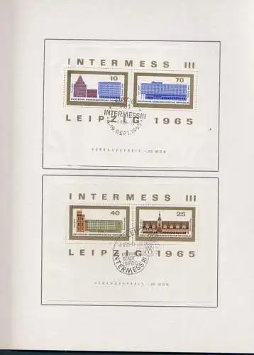 DDR Block 23/4  Intermess mit Vignette Leipzig 1965  (24818)