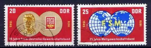 DDR Nr.1577/8                      O  used       (24397) ( Jahr 1970 )
