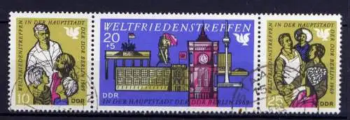 DDR Nr.1478/80 Streifen                    O  used       (24362) ( Jahr 1969 )