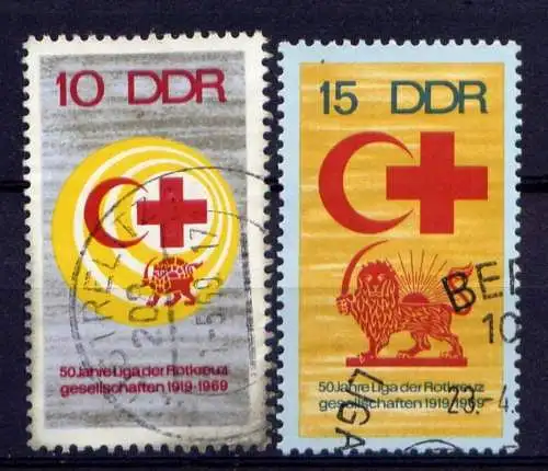 DDR Nr.1466/7                     O  used       (24357) ( Jahr 1969 )