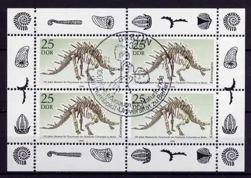 (24796) DDR Nr.3325 Kleinbogen                      O  gestempelt