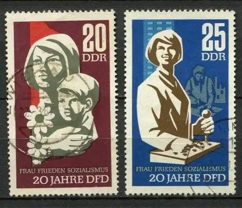 (24299) DDR Nr.1256/7                     O  gestempelt