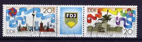 (24719) DDR Nr.3248/9 Streifen                     O  gestempelt