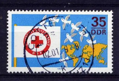 DDR Nr.3088                     O  used       (24696) ( Jahr: 1987 )