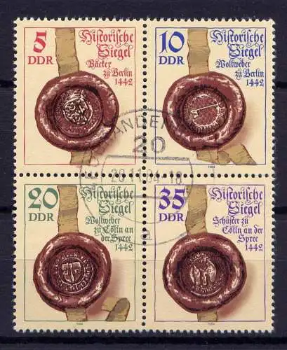 DDR Nr.2884/7 Viererblock                   O  used       (24651)   ( Jahr: 1984 )