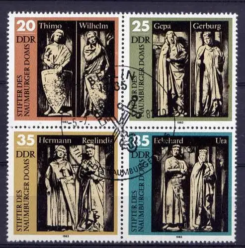 (24631) DDR Nr.2808/11 Viererblock                  O  gestempelt