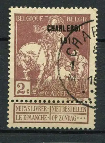 (1353) Belgien Nr.86 III         O  gestempelt