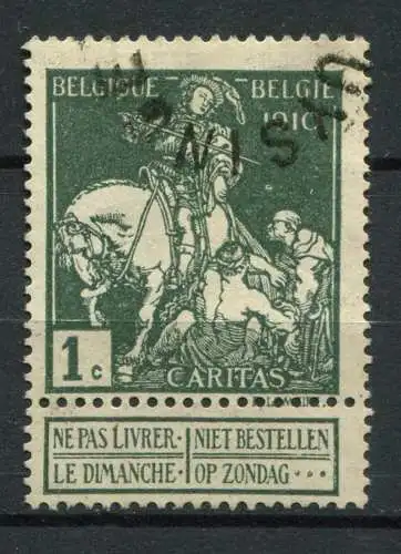 (1351) Belgien Nr.85 I         O  gestempelt
