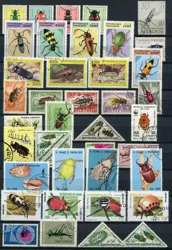 (074) Motiv - Lot / Sammlung Insekten  /  insects