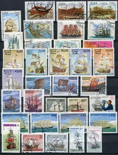 (058) Motiv - Lot / Sammlung Segelschiffe     /  sailing ships