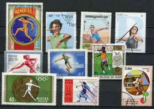 (020) Motiv - Lot / Sammlung Speerwurf    /  javelin throw