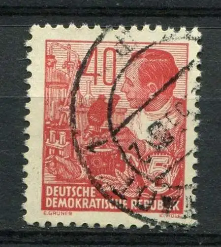 DDR Nr.418 XI                  O  used       (23903)   ( Jahr: 1953 )