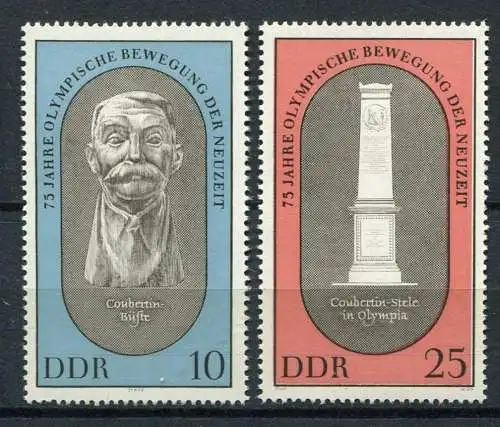 DDR Nr.1489/90                 **  MNH       (23850)   ( Jahr: 1969 )