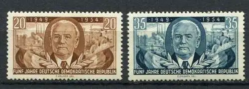 DDR Nr.443/4                  *  unused       (23659)   ( Jahr: 1954 )